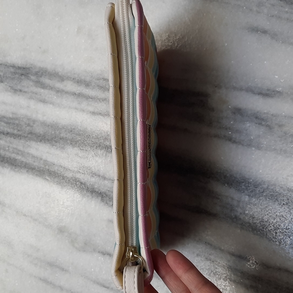 Betsey Johnson Puffy Embroidered Hearts Clutch - Picture 10 of 12